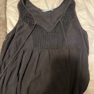 black flowy tank top
